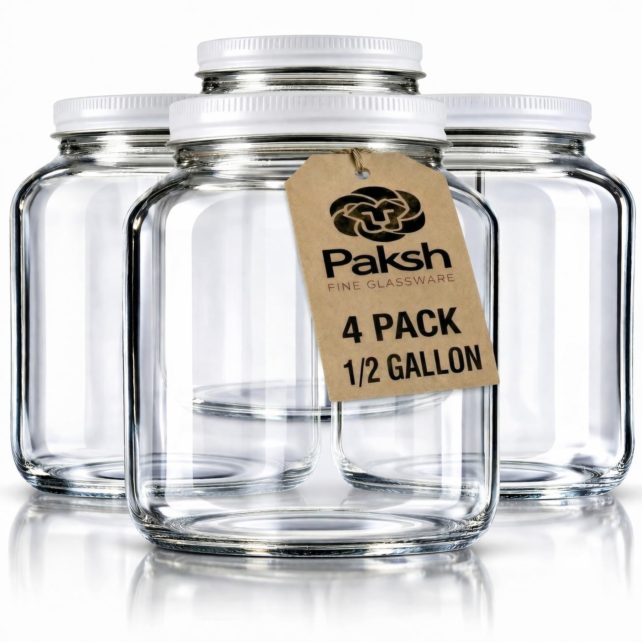 Amazon.com: Paksh Novelty Wide Mouth Glass Mason Jar 64 Oz - 4